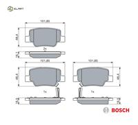 Bosch BP1328 - Brake Pads Car Rear Axle - Bosch Quality - Reduced Noise and Dust - ECE-R90 Certified - Copper-Free - 1 Set of 4 Pads