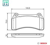 BRAKE PAD SET DISC BRAKE 0 986 494 448 FOR JAGUAR AJ8FT/AJ33SC 4.2L 8cyl S-TYPE
