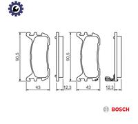 BOSCH 0 986 494 482 Brake pad set