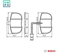 BOSCH 0 986 494 535 Brake pad set