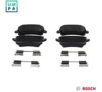 Bosch BP1252 - Brake Pads Car Rear Axle - Bosch Quality - Reduced Noise and Dust - ECE-R90 Certified - Copper-Free - 1 Set of 4 Pads