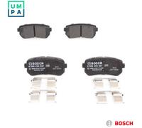 Bosch BP1051 - Brake Pads Car Rear Axle - Bosch Quality - Reduced Noise and Dust - ECE-R90 Certified - Copper-Free - 1 Set of 4 Pads - With Accessories