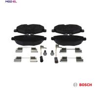 Bosch BP1197 - Brake Pads Car Front Axle - Bosch Quality - Reduced Noise and Dust - ECE-R90 Certified - Copper-Free - 1 Set of 4 pads - With Accessories