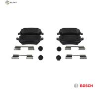 Bosch BP962 - Brake Pads Car Rear Axle - Bosch Quality - Reduced Noise and Dust - ECE-R90 Certified - Copper-Free - 1 Set of 4 Pads - With Accessories