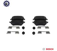 Bosch BP962 - Brake Pads Car Rear Axle - Bosch Quality - Reduced Noise and Dust - ECE-R90 Certified - Copper-Free - 1 Set of 4 Pads - With Accessories