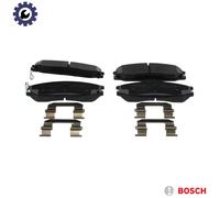 Bosch BP440 - Brake Pads Car Front Axle - Bosch Quality - Reduced Noise and Dust - ECE-R90 Certified - Copper-Free - 1 Set of 4 Pads - With Accessories