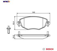 BOSCH 0 986 494 724 Brake pad set