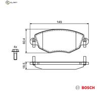 BOSCH 0 986 494 724 Brake pad set