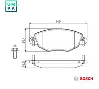 BRAKE PAD SET DISC BRAKE 0 986 494 724 FOR JAGUAR FORD MONDEO/III/Mk/Clipper