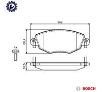 BOSCH 0 986 494 724 Brake pad set