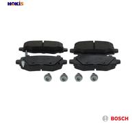 0986 494 930 Rear Brake Pad Set 4x Pads Acoustic Wear Indicator Braking By Bosch