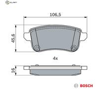 Bosch Brake Pad Set 0 986 494 978 – Disc Brake – Fits Renault & Nissan