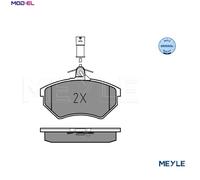 Meyle Brake Pad Set 025 209 0119/W – Front Axle with Anti-Squeak Plate for Audi & VW