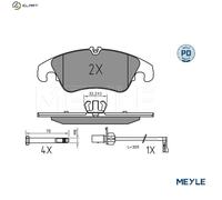 MEYLE 025 222 5219/PD Brake pad set