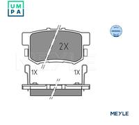MEYLE 025 237 3615 Brake pad set