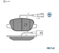 MEYLE 025 238 1118/PD Brake Pads Set Rear for Alfa Giulietta
