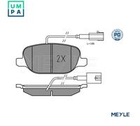 MEYLE 025 238 1118/PD Brake Pads Set Rear for Alfa Giulietta