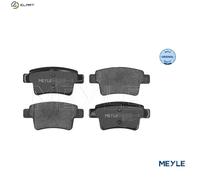 Brake pads Rear Axle 025 245 4016 MEYLE for CITROËN C4 PICASSO I MPV