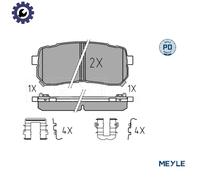 Rear Disc Brake Pad Set MEYLE Fits HYUNDAI H-1 Cargo Ix55 KIA 06-20 583024DE00