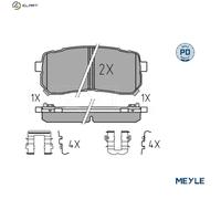 MEYLE 025 245 5915/PD Brake pad set