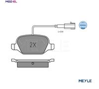 Meyle Brake Pad Set 025 252 3717 - Rear Axle - for Alfa Romeo, Fiat