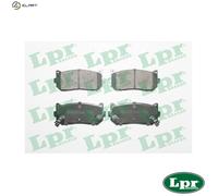 LPR Brakes Disc Brake Pad Set 05P808 for KIA Mentor/Shuma T8/TED 1.8L 4cyl