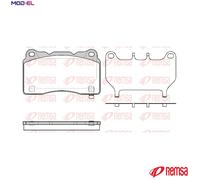 Brake pads Front Axle 0666.64 REMSA for CADILLAC FORD TESLA