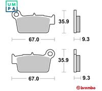 Brembo S.p.A. Off-Road Sintered Metal Brake pads - 07YA41SD