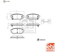 BRAKE PAD SET DISC BRAKE 1000376 FOR DACIA