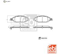 FEBI BILSTEIN 1003195 Brake pad set