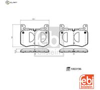 FEBI BILSTEIN 1003196 Brake pad set