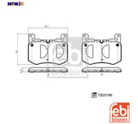 BRAKE PAD SET DISC BRAKE 1003196 FOR LAND ROVER RANGE/VELAR JAGUAR 5.0L 8cyl