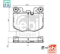 Disc Brake Brake Pad Set Front Fits BMW 3 Touring Van I4 FEBI BILSTEIN 1003200