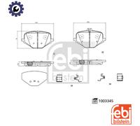 Disc Brake Brake Pad Set Rear Fits Mercedes GLE Coupe FEBI BILSTEIN 1003345