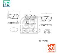 FEBI BILSTEIN 1003455 Brake pad set