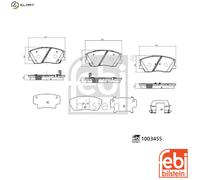 FEBI BILSTEIN 1003455 Brake pad set