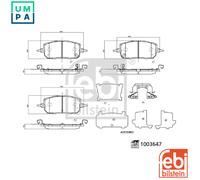 FEBI BILSTEIN 1003647 Brake pad set