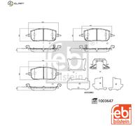 BRAKE PAD SET DISC BRAKE 1003647 FORBRAKE PAD SET DISC BRAKE 1003647 FOR MAZDA