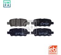 Brake pads Rear Axle 116198 FEBI BILSTEIN for NISSAN RENAULT
