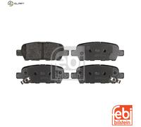 Brake pads Rear Axle 116198 FEBI BILSTEIN for NISSAN RENAULT