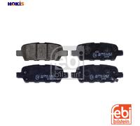Brake pads Rear Axle 116198 FEBI BILSTEIN for NISSAN RENAULT