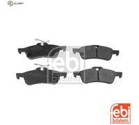 Brake pads Rear Axle 116283 FEBI BILSTEIN for TOYOTA DAIHATSU HONDA