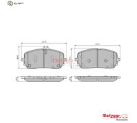 BRAKE PAD SET DISC BRAKE 1170956 FOR MERCEDES-BENZ EQA B-CLASS/Sports/Tourer CLA