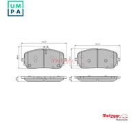 BRAKE PAD SET DISC BRAKE 1170956 FOR MERCEDES-BENZ EQA B-CLASS/Sports/Tourer CLA