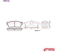 Brake pads Front Axle 1199.00 REMSA for PEUGEOT CITROËN MITSUBISHI HYUNDAI