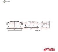 Brake pads Front Axle 1199.00 REMSA for PEUGEOT CITROËN MITSUBISHI HYUNDAI