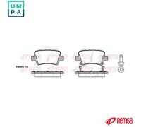 Brake pads Rear Axle 1206.02 REMSA for HONDA CIVIC IX CIVIC VIII Hatchback