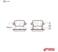 Brake pads Rear Axle 1206.02 REMSA for HONDA CIVIC IX CIVIC VIII Hatchback