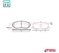 REMSA 1225.02 Brake pad set