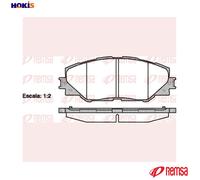 REMSA 1234.00 Brake pad set